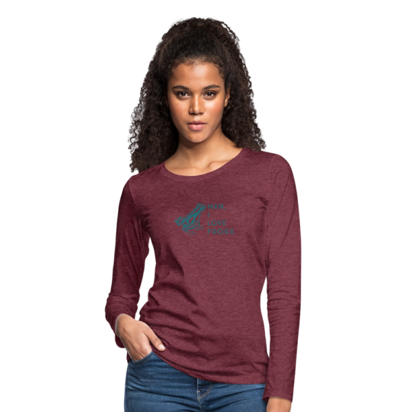 I Love Frogs - Women's Premium Long Sleeve T-Shirt - Image 3